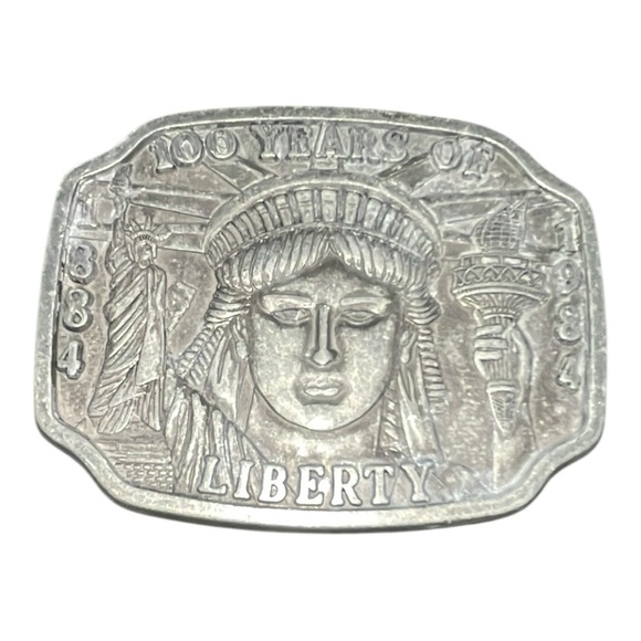 100 Years Of Liberty 1984 100th Anniversary Commemorative Belt Buckle - Picture 3 of 6